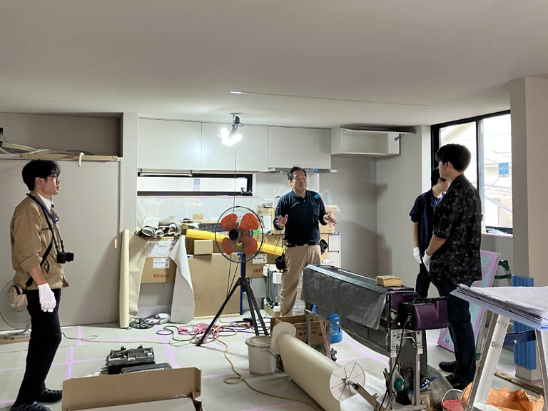 建築中の現場見学（設計施工：参創ハウテック）