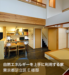 自然エネルギーを上手に利用する家　東京都足立区
